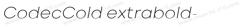 CodecCold extrabold字体转换